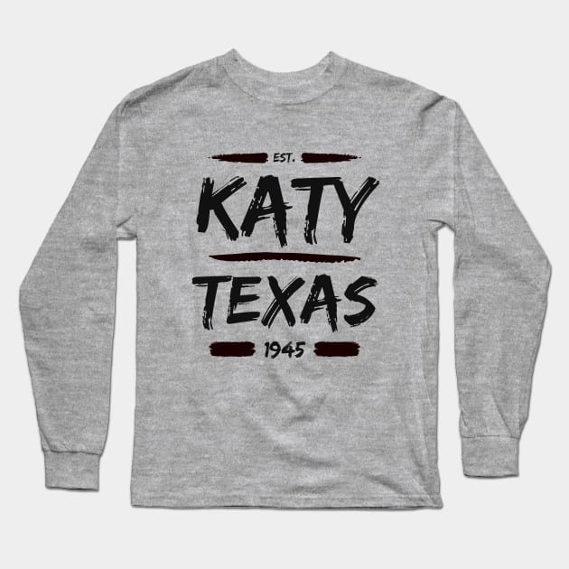 Katy, Texas Brush Stroke Long Sleeve T-Shirt by Katy Heritage Society